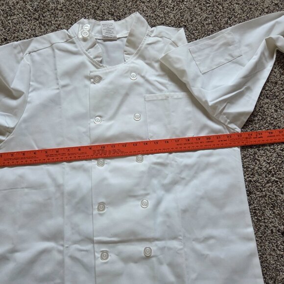 Cintas Men's White Chef's Coat Size Med Jacket Uniform Pockets New NWOT - Picture 7 of 7